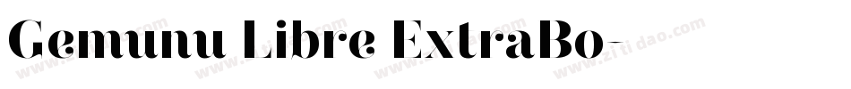 Gemunu Libre ExtraBo字体转换